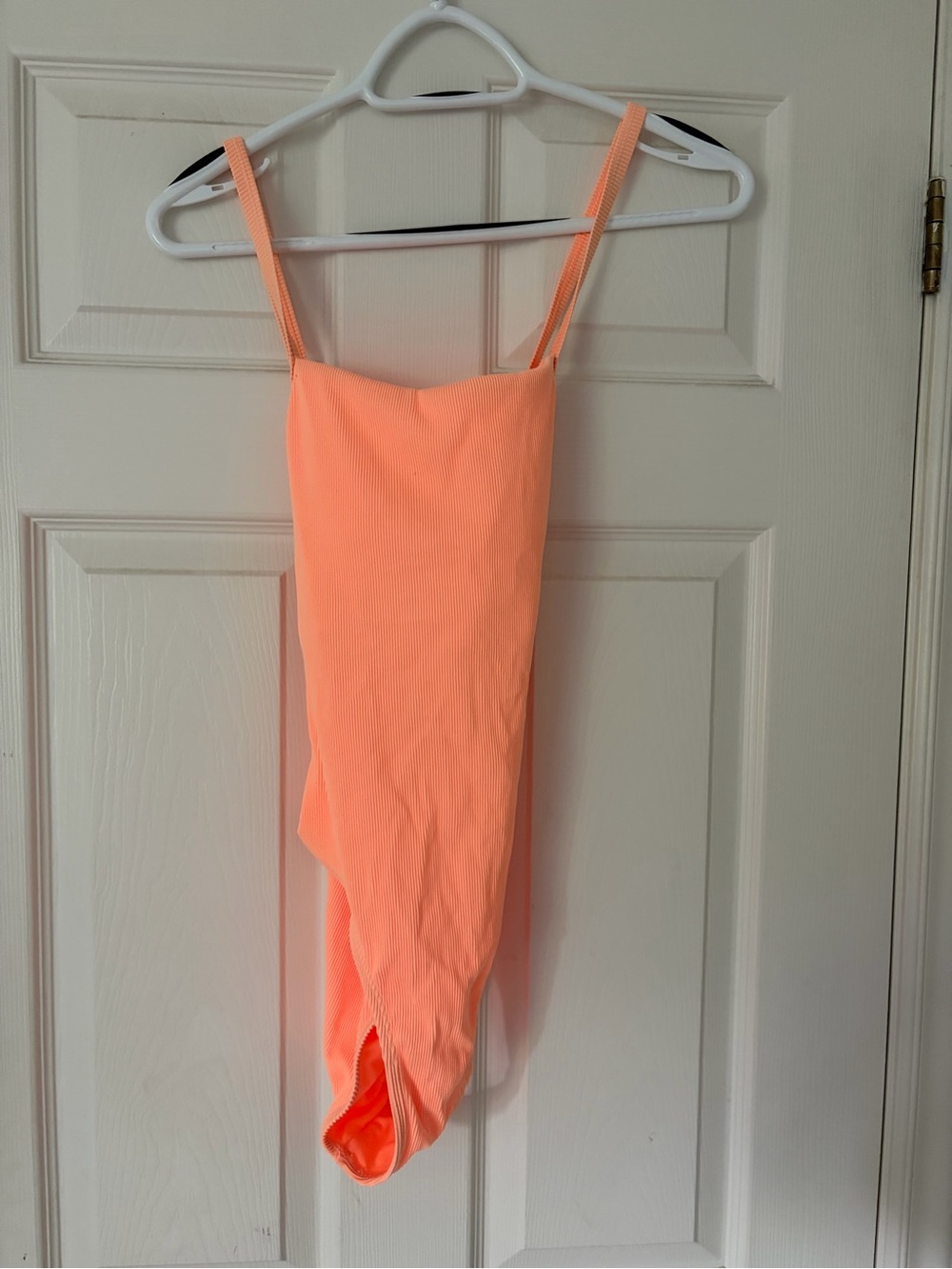 Ardene Neon Peach One-Piece Swimsuit
